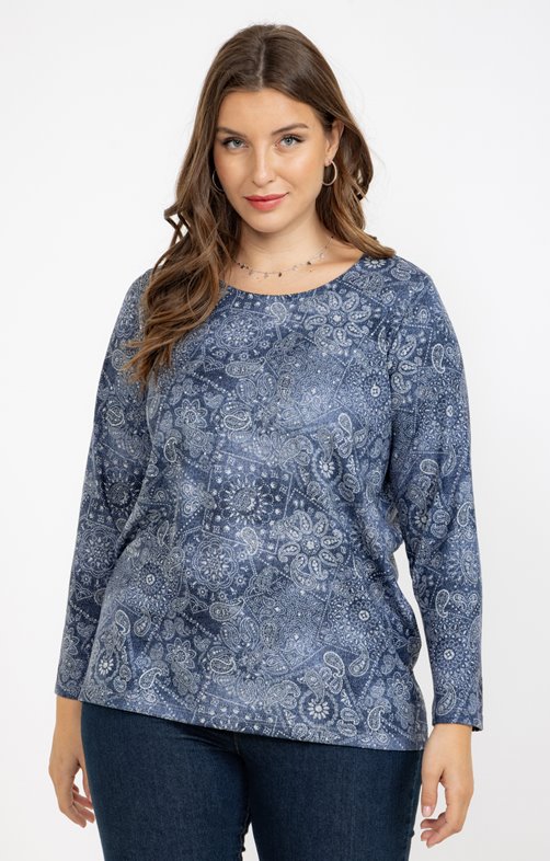 Tee-shirt maille chaude imprimé