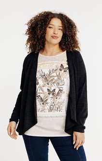Tee-shirt imprimé avec gilet uni