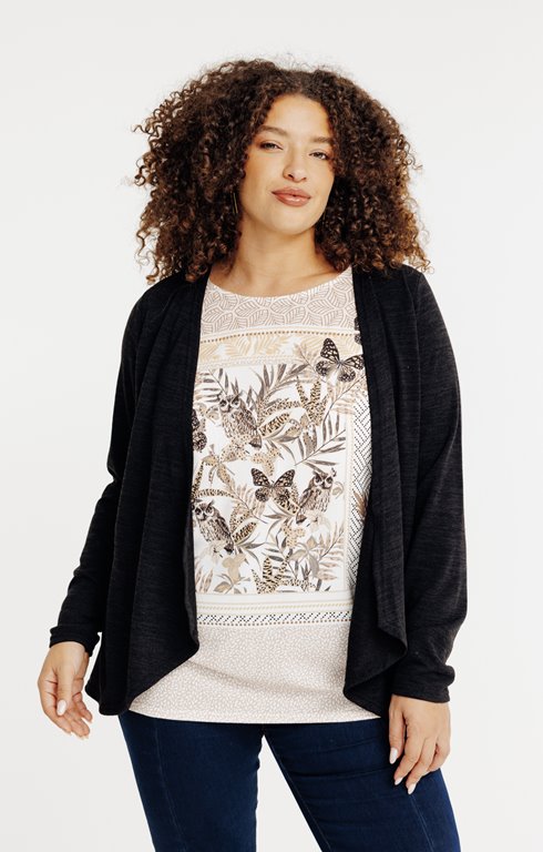 Tee-shirt imprimé avec gilet uni