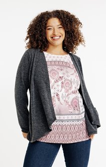 Tee-shirt imprimé avec gilet