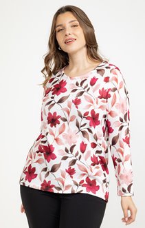 Tee-shirt maille chaude imprimé floral