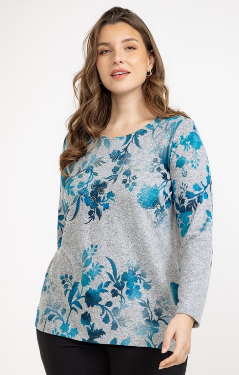 Tee-shirt maille chaude imprimé