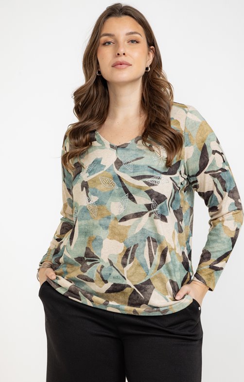 Tee-shirt maille chaude imprimé