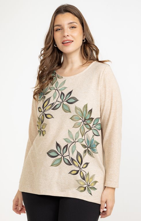 Tee-shirt maille chaude imprimé