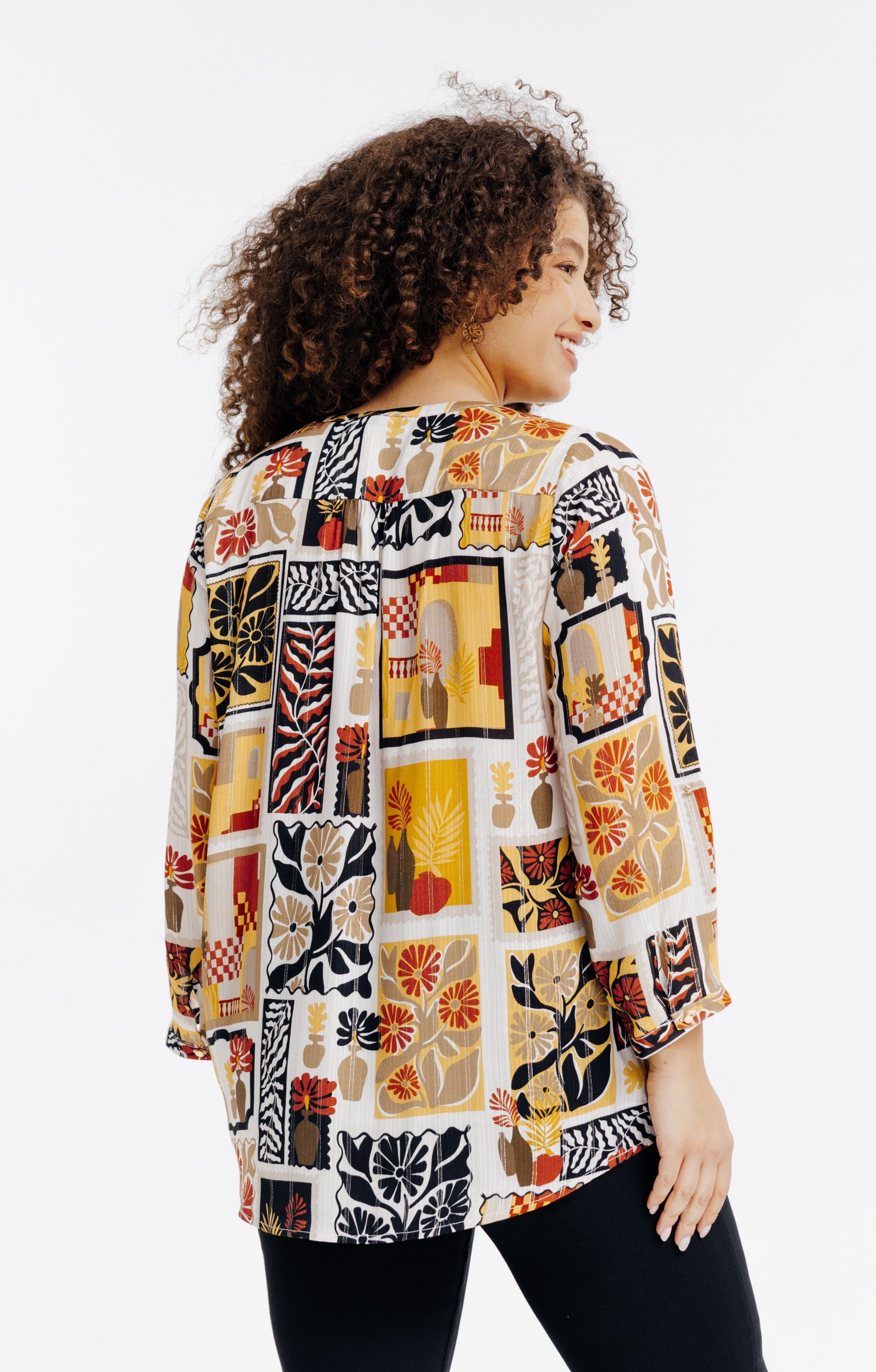 Chemisier Boutique Multicolore Taille 2X - Occasion Comme Neuf, Porté Une Fois, En Rayon/spandex
