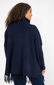 Pull poncho avec franges