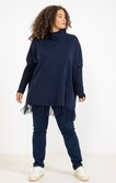 Pull poncho avec franges