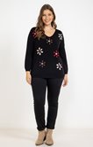 Pull avec fleurs