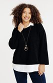 Pull 2-en-1 avec collier
