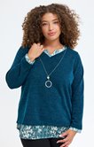 Pull 2-en-1 avec collier