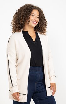 Cardigan avec détail contrasté
