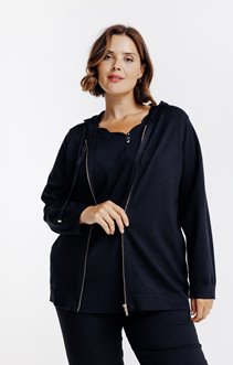 Gilet à capuche avec lurex