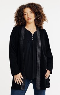 Cardigan imprimé léopard avec lurex