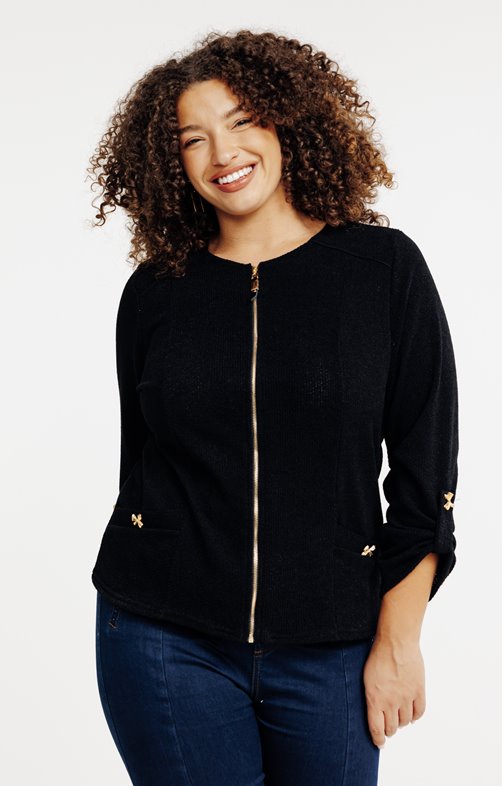 Cardigan zippé