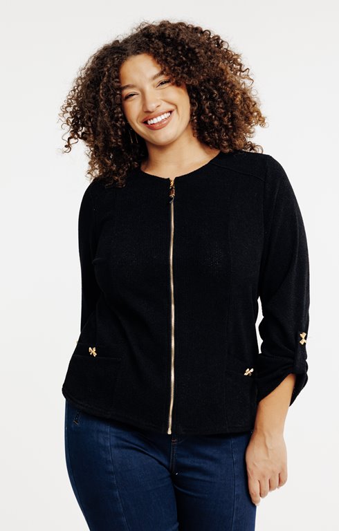 Cardigan zippé