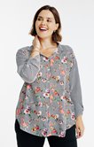 Chemise rayée et fleurie