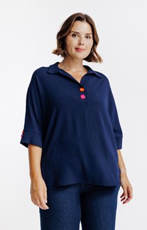 Poncho avec boutons fantaisies