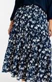 Jupon évasé imprimé fleuri