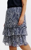 Jupe à volants imprimé zébré