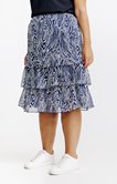 Jupe à volants imprimé zébré