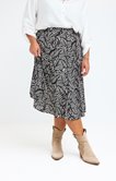 Jupe évasée imprimé fougère