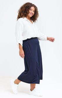 Jupe culotte courte large marine