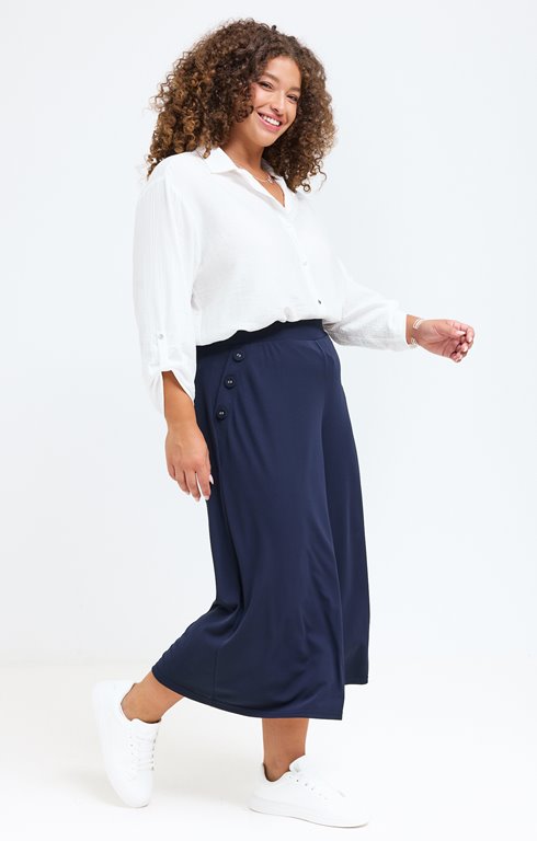 Jupe culotte courte large marine