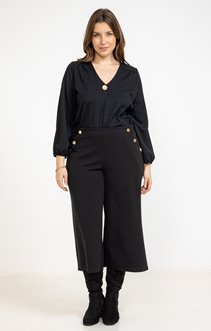 Jupe culotte, boutons dorés