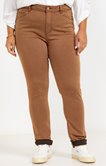 Pantalon droit effet satin