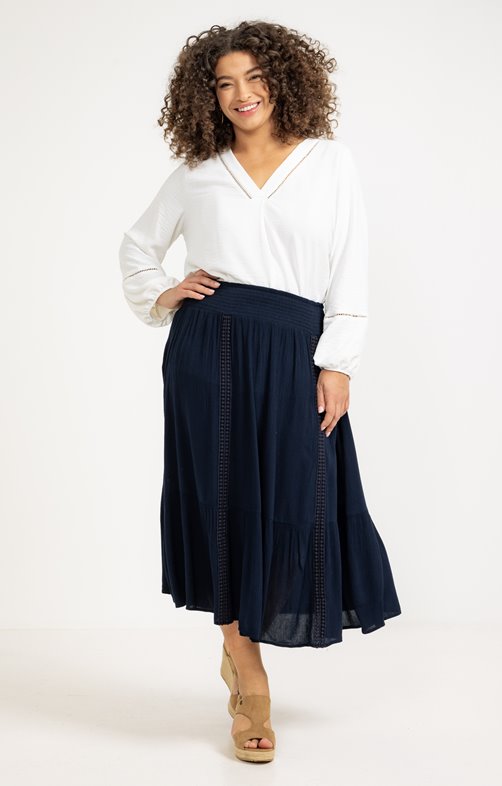 Jupe en crépon unie