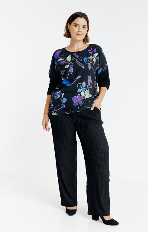 Pantalon maille froissée légère