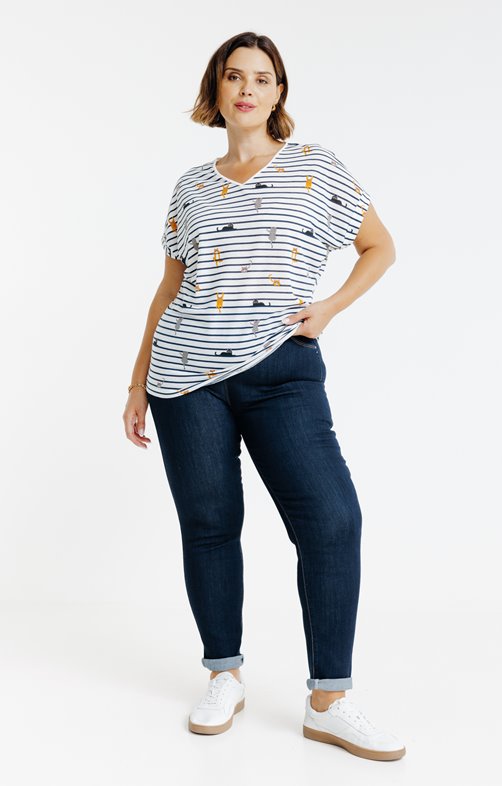 Tregging visuel denim