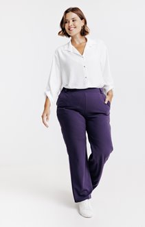 Pantalon large uni