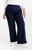 Pantalon large uni bouton ancre