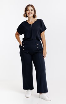 Pantalon chic à boutons