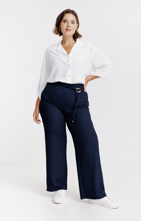Pantalon fluide jolie ceinture