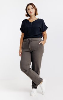 Pantalon droit style jogging