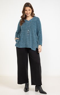 Pantalon large en maille