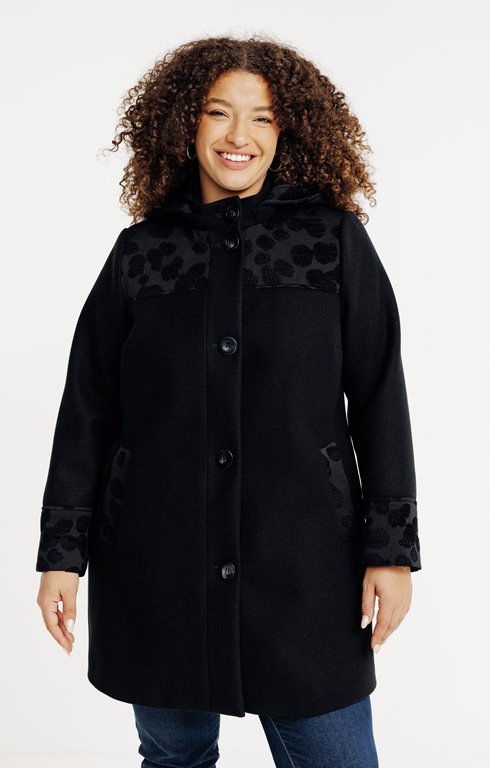 Manteau patch avec capuche