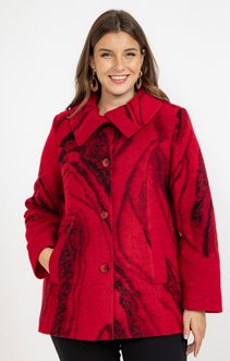 Manteau en lainage imprimé