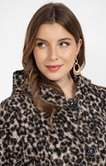 Manteau bouclette imprimé léopard