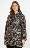 Manteau bouclette imprimé léopard