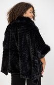 Poncho doux fausse fourrure