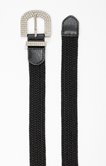 Ceinture tressée élastique boucle strass