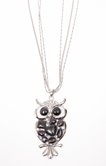 Sautoir hibou multi chaine