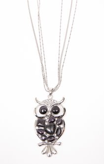 Sautoir hibou multi chaine