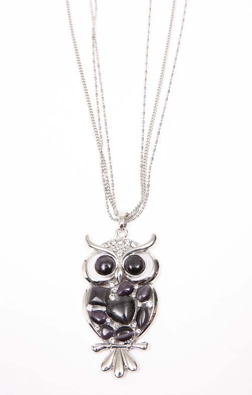 Sautoir hibou multi chaine