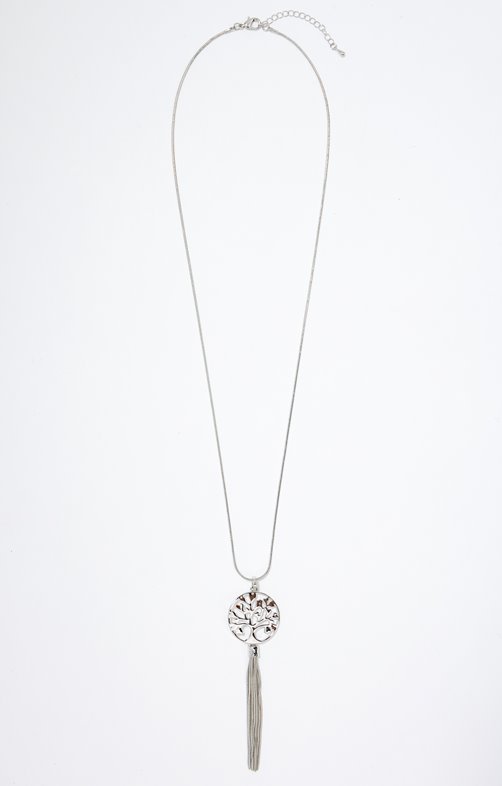 Sautoir argent arbre de vie