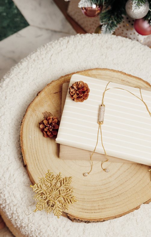 Sautoir coulissant avec tube strass