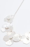 Ras-de-cou 5 fleurs silver